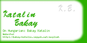 katalin bakay business card